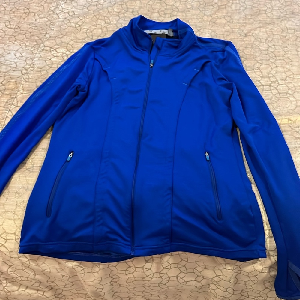 Athleta cobalt blue running jacket.  Size S